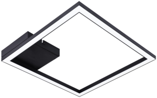 ZMH LED Deckenleuchte warmweiß moderne Flurlampe schwarz 12W 3000K