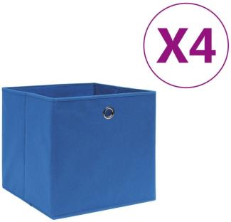 Aufbewahrungsboxen 4 Stk. Vliesstoff 28x28x28 cm Blau