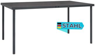 Outdoor-Esstisch MELO Anthrazit 150x90x74 cm Stahl | Gartentisch Metall Outdoortisch Terrassentisch