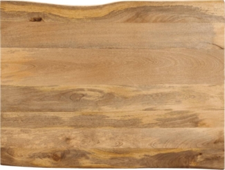 vidaXL Tischplatte mit Baumkante 100x80x2,5 cm Massivholz Mango 370724