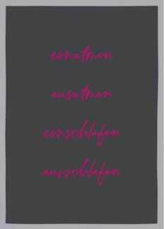 17,30 Hamburg Geschirrtuch Einatmen Ausatmen, Grau, (1-tlg), 50x70cm, Siebdruck