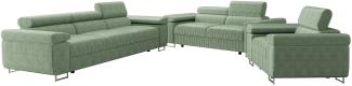 Sofa Set Torezio Cord 3+2+1 mit Einstellbare Kopfstützen (Poso 47)