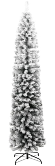 vidaXL Künstlicher Weihnachtsbaum Schlank mit Schnee Grün 240 cm PVC 320956