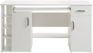 VOGL Möbelfabrik Schreibtisch Tim, mit 5 Fächern & Tastaturauszug, Breite 138 cm, Made in Germany