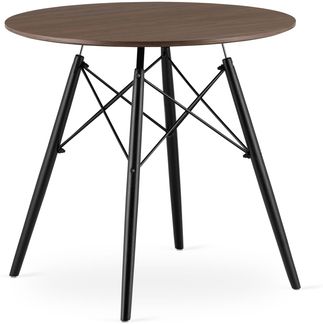 Valora KOVA Runder Tisch, MDF, Dunkel-Esche, 80 cm