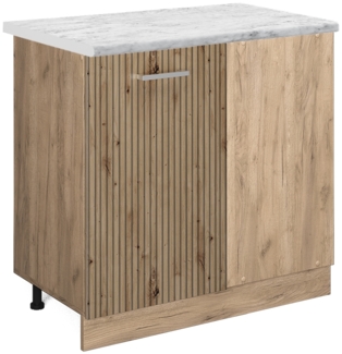 Eckunterschrank R-Line Artisan-Eiche 86 cm AP Marmor Vicco