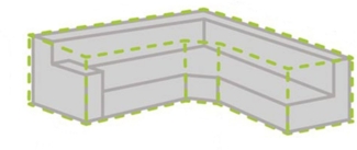 Wetterfeste Schutzhülle Abdeckung Trapez für Garten Lounge Set, 275x275x100cm