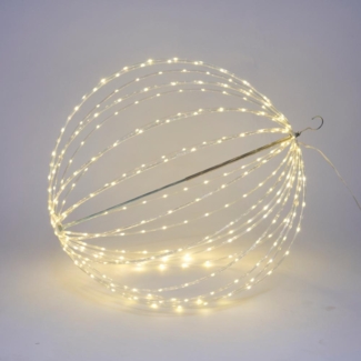 FHS LED-Kugel, 160 warmwweiße LED Ø 40 cm 6/18 Stunden Timer, IP44