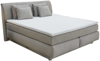 Boxspringbett Cord Mix / Carla Mix , Flachgewebe, Stoff , Beige , 189 x 112 x 223 cm