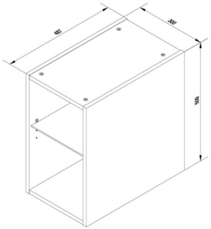 Fackelmann OXFORD Badregal, 2 Fächer, 30 cm breit, Weiß