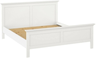 Dmora Doppelbett Abies, Struktur des Container-Betts, Sommier mit Verkleidung, Matratzenhalterstruktur, 211x199 h110 cm, Weiß