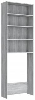 Waschmaschinenschrank Grau Sonoma 64x24x190 cm