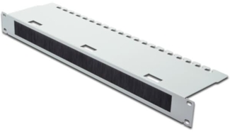 DIGITUS 1HE Kabelrangierpanel, Bürstenleiste, Grau