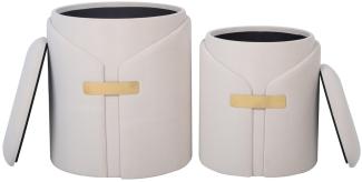 Hocker Lokelani 100 Elfenbein 2er-Set