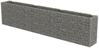 vidaXL Gabionen-Hochbeet Verzinkter Stahl 450×50×100 cm 143564