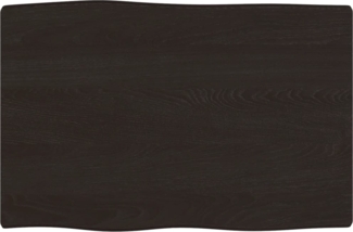 vidaXL Tischplatte 60x40x2 cm Massivholz Eiche Behandelt Baumkante 363995