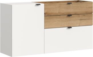 Hängekommode B/H/T: 120x64x37 cm in weiß Nachbildung und Evoke Oak Nachbildung