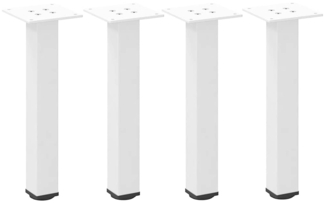 vidaXL Couchtischbeine 4 Stk. Weiß 30-32 cm Stahl 4012449