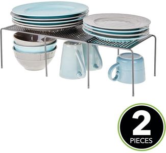 Küchenregal Teleskop grau ausziehbar Geschirrregal Metall Schrankeinsatz mDesign