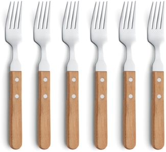 Amefa PIZZA Steakgabel Set 6-teilig holz