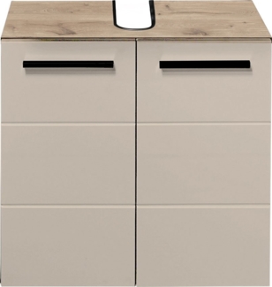 Waschbeckenunterschrank Sylt / Split , Holzwerkstoff , Beige , 60 x 62 x 31 cm