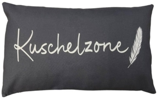 Bada Bing Dekokissen Sofakissen 30x50 cm Deko Kissen grau Couchkissen Spruch Zierkissen, Kissenhülle "Kuschelzone" mit Füllung