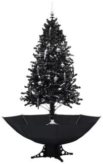 vidaXL Schneiender Weihnachtsbaum mit Schirmfuß Schwarz 190 cm PVC 289934