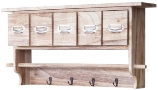 MCW Küchenregal MCW-C49-K, 4 Haken, 5 Schubladen, Stange zum Aufhängen von Kochlöffeln