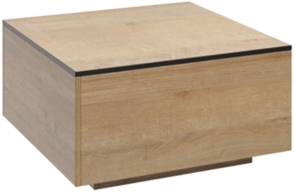 Couchtisch Frida Wohnzimmertisch 80x80cm eiche riviera schwarz