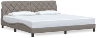 vidaXL Bettgestell ohne Matratze Taupe 200x200 cm Stoff 3310626