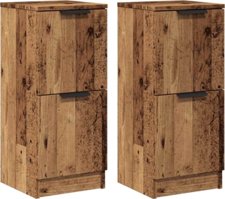 vidaXL Sideboards 2 Stk. Altholz-Optik 30x30x70 cm Holzwerkstoff 856960