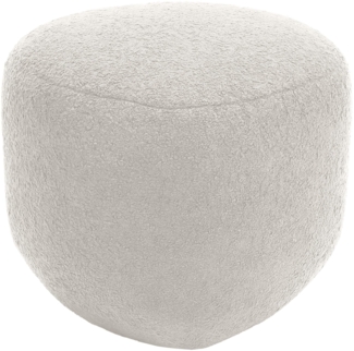 Sitzhocker SUMIR - Stoff Creme 52x48x32 cm | Hocker Schlafzimmer Polsterhocker Wohnzimmer Sitzbank Esszimmer