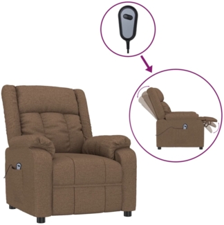 vidaXL Relaxsessel Elektrisch Braun Stoff 3143571