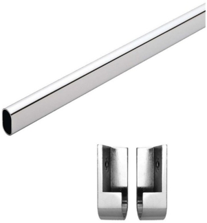 HOOZ Kleiderstange aus Chrom mit Halterung für Ordnung im Schrank (1 St, 50 cm - kürzbar), aus Metall