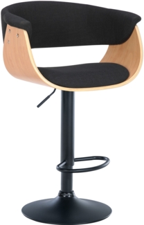 CLP Barhocker Vestal mit Fußstütze, höhenverstellbar,natura/schwarz Stoff