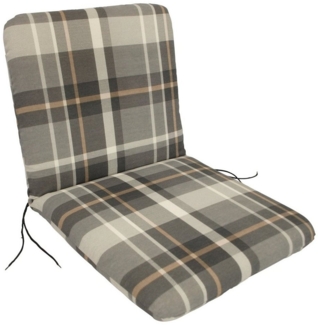 DEGAMO Sesselauflage SEATTLE, (1 St), 45x88cm, grau/beige kariert