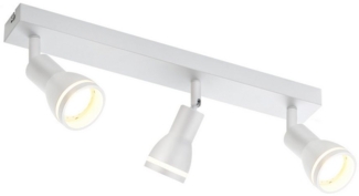 ZMH Deckenstrahler 3-Flammig Deckenlampe Metall GU10 Flurlampe für Büro Wohnzimmer, Einstellbar, ohne Leuchtmittel, Schwenkbar 355° Wandstrahler Innen