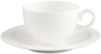 Villeroy & Boch White Pearl Kaffeetasse mit Untertasse 120 ml - DS