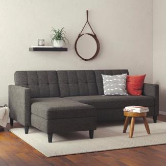 Dorel Home Ecksofa Hartford II, mit Bettfunktion und Stauraum, Recamiere beidseitig montierbar