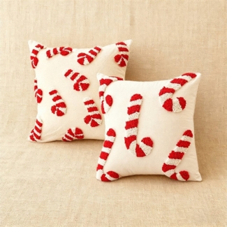 REDOM Kissenbezüge Weihnachtskissenbezug 2er Set Kissenbezug Kissenhülle Kopfkissenbezug, (2 Stück), 45x45 cm Sofakissen Deko festliche Kissenhülle für Wohnzimmer Sofa