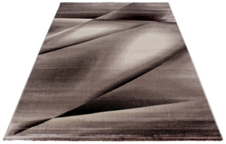 Homtex Teppich, 80 x 150 cm, Teppich modern Designer Wohnzimmer Abstrakt Muster Schwarz Braun Lila