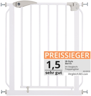 ib style Türschutzgitter Berrin S, Ohne Bohren, Sicherheitsgitter für Türen und Treppen, Zum Klemmen