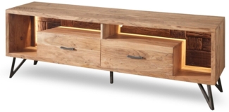 WOLF MÖBEL Sideboard (175x40x60), HUDSON Lowboard mit 2 Türen / Licht
