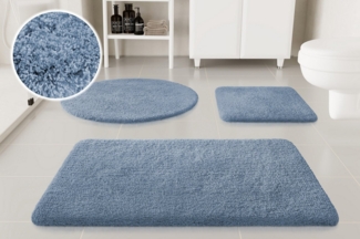 OTTO home Badematte Kaarin, Höhe 30 mm, rutschhemmend beschichtet, schnell trocknend, Polyester, rechteckig, Badteppich, getuftet, flauschig, hochflor, große Farbauswahl