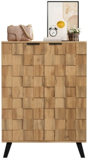 SeedWave Schuhschrank Vielseitiger Schuhschrank Geschlossener Holz Schuhregal mit 5 Fächern Verstellbare Einlegeböde