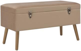 vidaXL Bank mit Stauraum 80 cm Beige Samt 329933