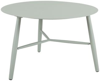 Gartencouchtisch Vannes aus Aluminium, modern rund, hellgrün, Ø 75 cm, pflegeleicht