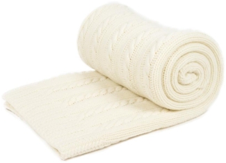 Wolldecke Merino Olivia 130x170 Farbe: Naturweiß