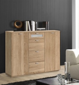 Kommode Anrichte sonoma eiche sonoma eiche weißglas 120cm