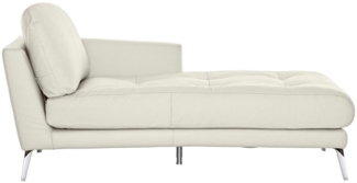 W.SCHILLIG Chaiselongue softy, mit dekorativer Heftung im Sitz, Füße Chrom glänzend